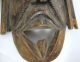Antique African Tribal Lulua Tribe Wooden Hand Carved Ceremonial Mask Nr 1 Yqz Masks photo 3