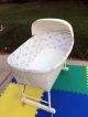 As - Is/repaired Vintage Wicker Wood Basket Baby Nursery Bed Crib Bassinet Cradle Baby Cradles photo 5