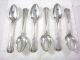 6 Antique Sterling Silver Kings Pattern Table Spoons From London Dated 1841 Other Antique Sterling Silver photo 9