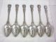 6 Antique Sterling Silver Kings Pattern Table Spoons From London Dated 1841 Other Antique Sterling Silver photo 2