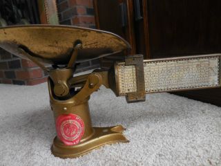 Antique 1920 ' S Pelouze Computing Scale With Brass Tray Chicago photo
