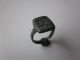Roman Empire Ancient Roman Bronze Engraved Ring Seal Ef Roman photo 1