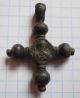 Viking Period Bronze Grand Cross With Faces Of The Saints 1000 - 1300 Ad Vf, Viking photo 2