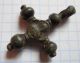 Viking Period Bronze Grand Cross With Faces Of The Saints 1000 - 1300 Ad Vf, Viking photo 5