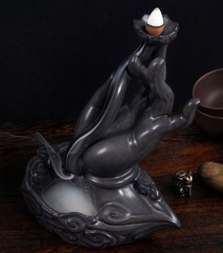 Exquisite Ceramic Chinese Handmade Incense Flow - - - Bergamot Qh135 photo