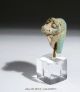 Ancient Egyptian Thoth Baboon Green Glazed Faience Amulet Figure Bust Hapi Egyptian photo 1