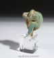 Ancient Egyptian Thoth Baboon Green Glazed Faience Amulet Figure Bust Hapi Egyptian photo 2