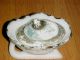 Antique Milk Glass Covered Dish - Chick Hatching From Egg On A Sleigh - Victorian photo 3