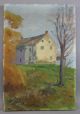 Sm Antique Unsigned American Impressionist Cottage Home Landscape Oil Painting Other Antique Decorative Arts photo 1