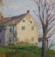 Sm Antique Unsigned American Impressionist Cottage Home Landscape Oil Painting Other Antique Decorative Arts photo 2