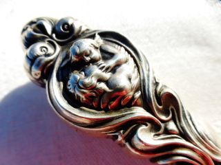 Vintage Sterling Nouveau Victorian Lady Kissed By An Angel Cuticle Nail Pusher photo