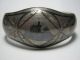 Vintage Arab Solid Silver Bracelet With Nielo - Hand Made Islamic photo 2