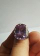 Post Medieval Silver Ring With Large Purple Glass Stone British photo 1