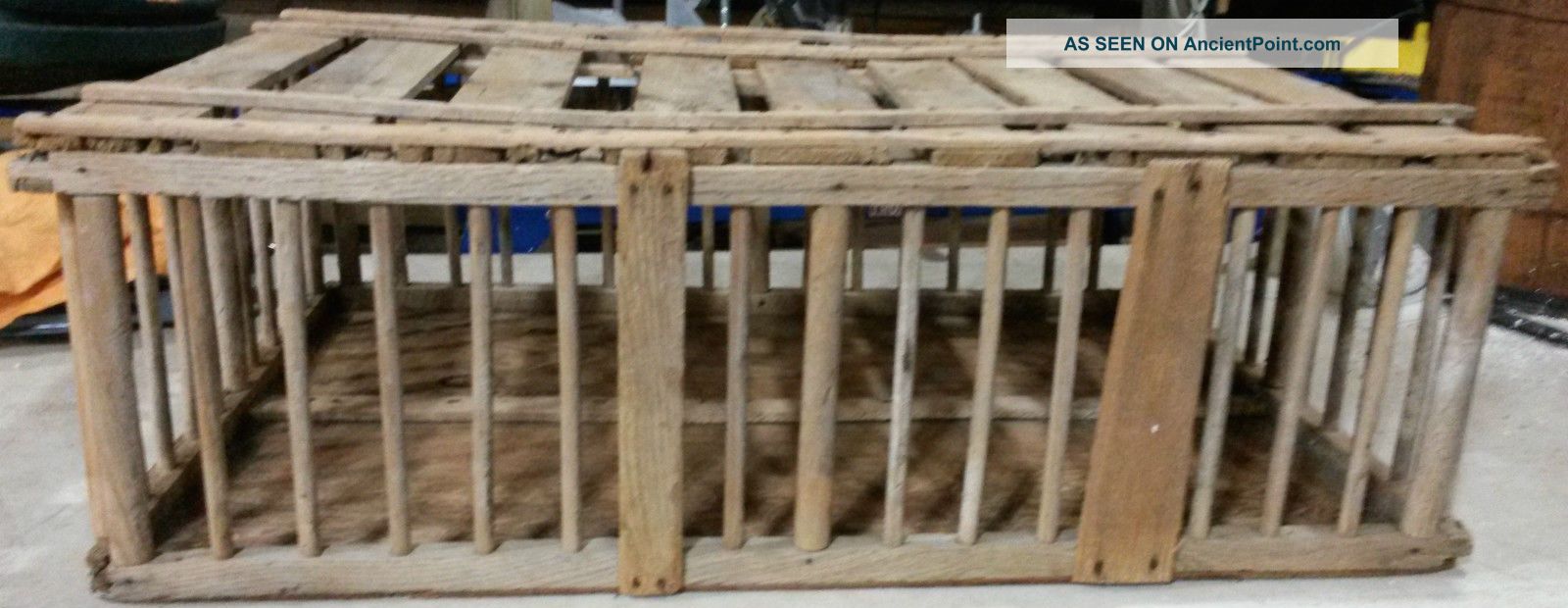 Primitive Wood Chicken Coop Farm Coffee Table Wall Display Crate Steampunk, Primitives photo