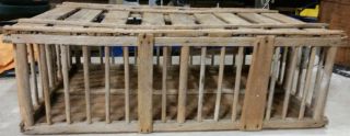Primitive Wood Chicken Coop Farm Coffee Table Wall Display Crate Steampunk, photo