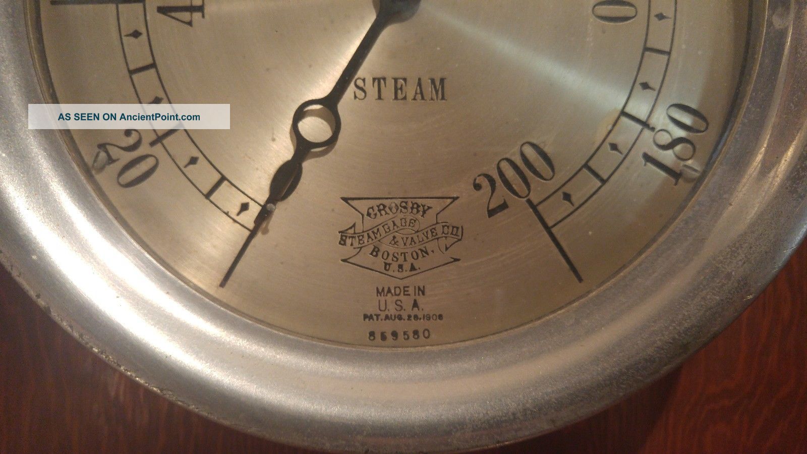Vintage Crosby Burford Hall & Smith Steam Pressure Ship Industrial Gauge Other Mercantile Antiques photo
