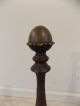 Antique Vintage Victorian Cast Iron Andirons Firedogs With Brass Acorn Finials Hearth Ware photo 4