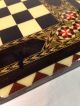 Vintage Handmade Wood Inlay Chess Board / Folding Boxes photo 2