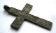 Circa.  1300 A.  D Large British Found Medieval Period Bronze Crucifix Pendant British photo 2