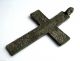 Circa.  1300 A.  D Large British Found Medieval Period Bronze Crucifix Pendant British photo 3