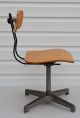 Vtg Ajustrite Industrial Mid - Century Swivel Drafting Machinist Chair Post-1950 photo 7