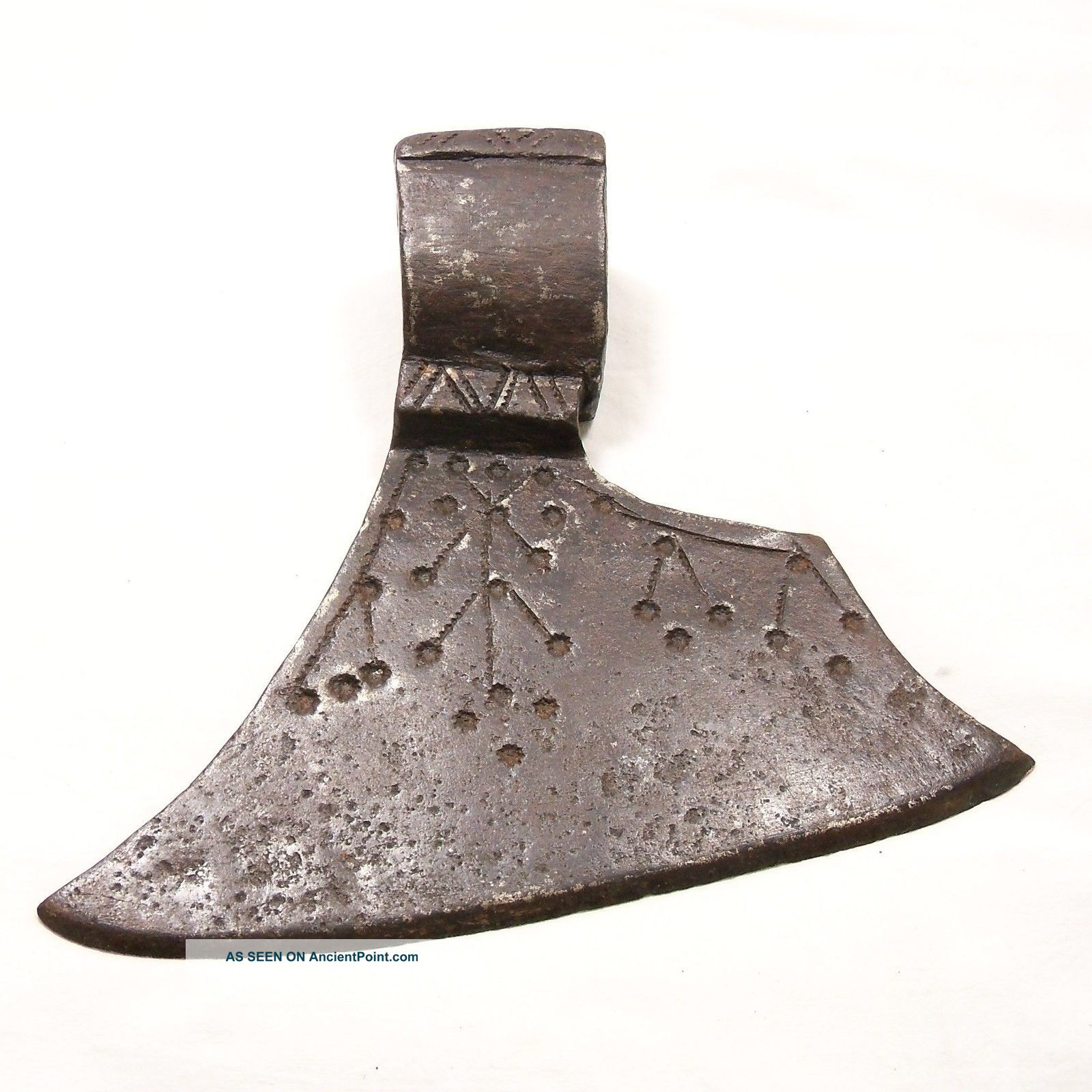 Antique Medieval Iron War Axe 