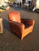 Absolutely Stunning,  Conker Brown,  French,  Leather,  Antique,  Vintage Club Chair, 1900-1950 photo 1