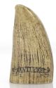 Vtg Resin Scrimshaw Tooled Whale Tooth The Dakota 1860 Clipper Ship Nautical 4 