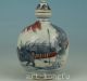 Chinese Old Hand Painting Jingdezhen Porcelain Ox Snuff Bottle Collectables Snuff Bottles photo 2