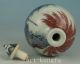 Chinese Old Hand Painting Jingdezhen Porcelain Ox Snuff Bottle Collectables Snuff Bottles photo 5