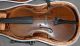 Fine Antique Full Size Violin In Case Fancy Perfling Mother Of Pearl Inlay String photo 1