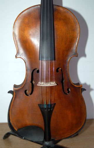 Fine German Handmade 4/4 Violin Brandmark And Label Stainer About 100 Years Old photo