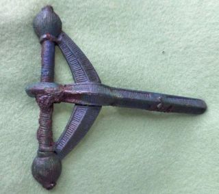 Viking Decorative Crossbow Bronze Fibula photo