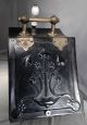 Antique Victorian Art Nouveau Crafts Emboss Tin Brass Porcelain English Coal Hod Hearth Ware photo 1