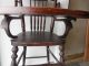 Antique Wood Press Back Spindle Child Baby High Chair 1800-1899 photo 1