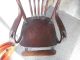 Antique Wood Press Back Spindle Child Baby High Chair 1800-1899 photo 6