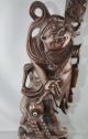 Fantastic Chinese Huanghuali Wood Carving Of Mythical Warrior Circa 1930s Statues photo 5