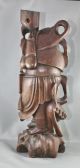 Fantastic Chinese Huanghuali Wood Carving Of Mythical Warrior Circa 1930s Statues photo 8