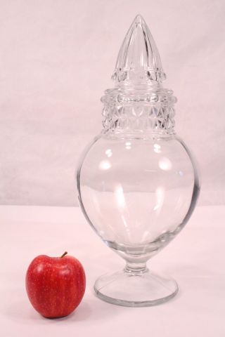 Antique Apothecary Glass Dakota Cathedral Globe Drugstore Candy Jar 13 