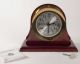 Vintage Seth Thomas Corsair Brass Maritime Ships Clock With Art Deco Wood Base Clocks photo 3