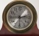 Vintage Seth Thomas Corsair Brass Maritime Ships Clock With Art Deco Wood Base Clocks photo 5