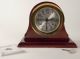 Vintage Seth Thomas Corsair Brass Maritime Ships Clock With Art Deco Wood Base Clocks photo 6