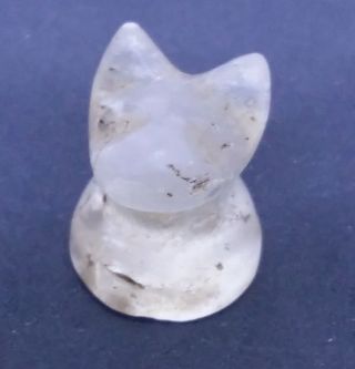 Crystal Glass Ancient Glass Bead Rare Animal Amulet Pendant 140x160 Mm. photo
