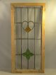 Antique Heart Holly Leaded Stained Glass Victorian Architectural Salvage Window 1900-1940 photo 4