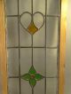 Antique Heart Holly Leaded Stained Glass Victorian Architectural Salvage Window 1900-1940 photo 5