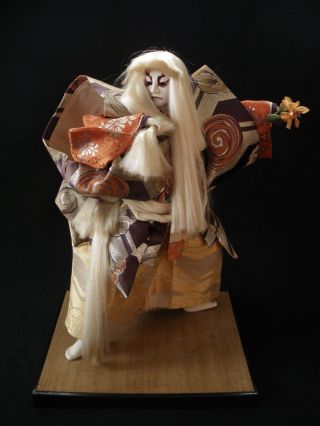 Showa Period Real Vintage Japanese Kabuki Doll / Leo Kagami Jishi photo