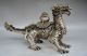 Exquisite Workmanship Silver Copper Handwork Carved Dragon Statue. Dragons photo 1
