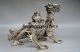 Exquisite Workmanship Silver Copper Handwork Carved Dragon Statue. Dragons photo 5