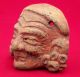 Aztec Clay Terracotta Deity Huehueteotl God Of Fire Pendant Precolumbian Pottery The Americas photo 3