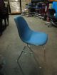 6 Herman Miller Upholstered Eames Fiberglass Shell Side Chairs Light Blue Post-1950 photo 1